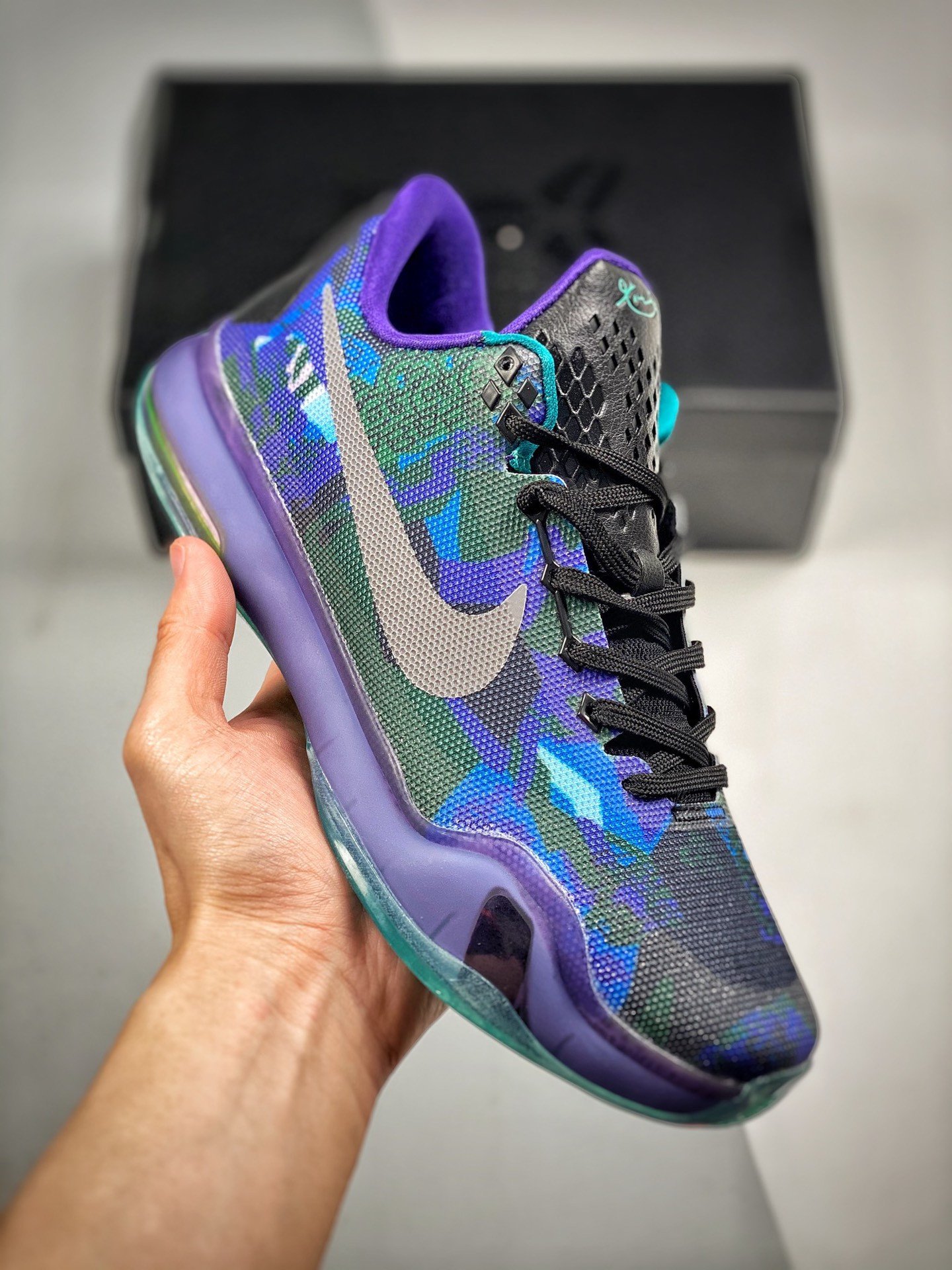 Nike Kobe 10 Peach Jam Emerald GlowReflect Silver-Purple 5338407