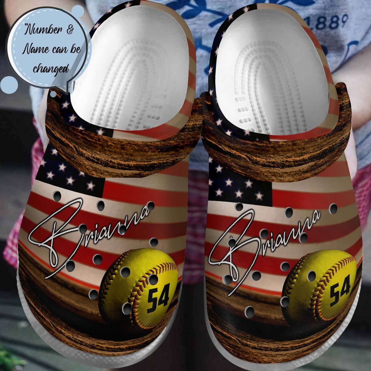 Softball Personalized Clog, Custom Name, Text, Color, Number Fashion Style For Women, Men, Kid, Print 3D My Favourite Sport