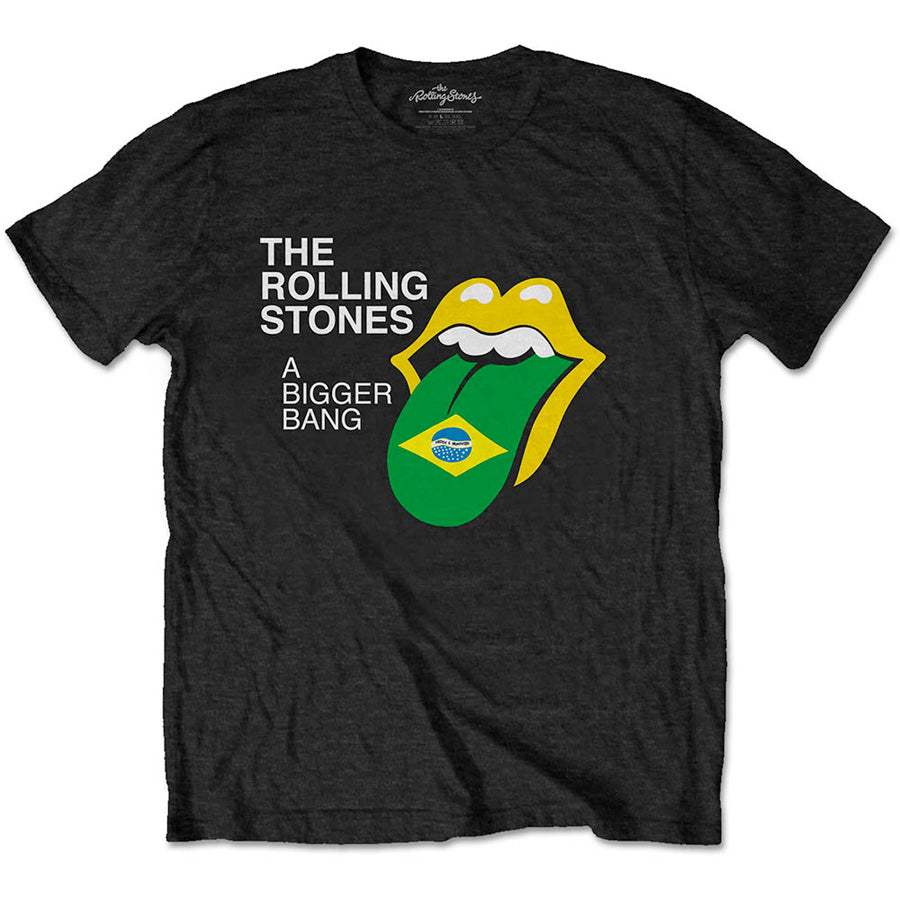 The Rolling Stones – Bigger Bang-Brazil 80 With Backprint – Black  T-Shirt