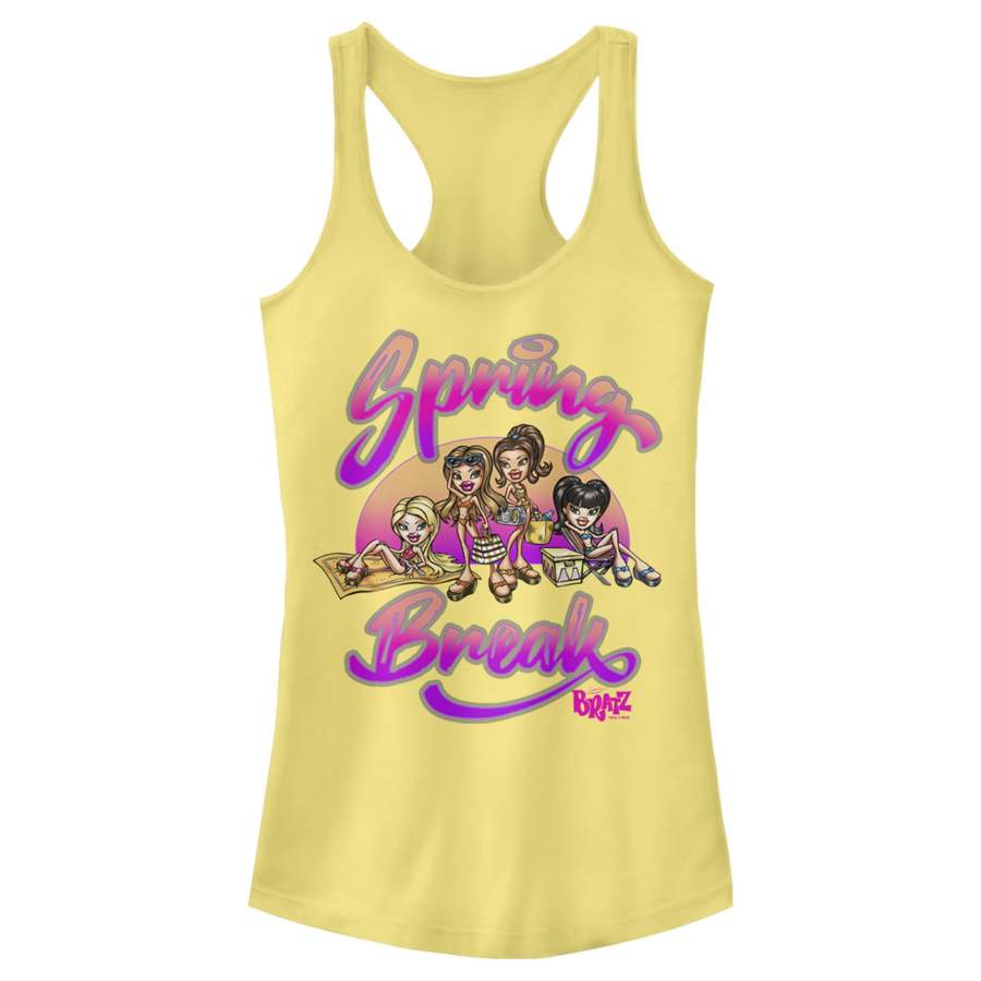 Bratz Junior’s Spring Break Fun  Racerback Tank Banana XS