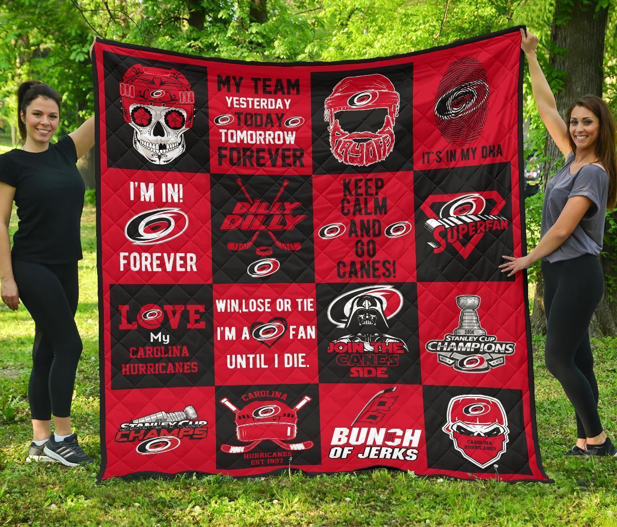 Carolina Hurricanes Quilt Blanket For Fan Gift