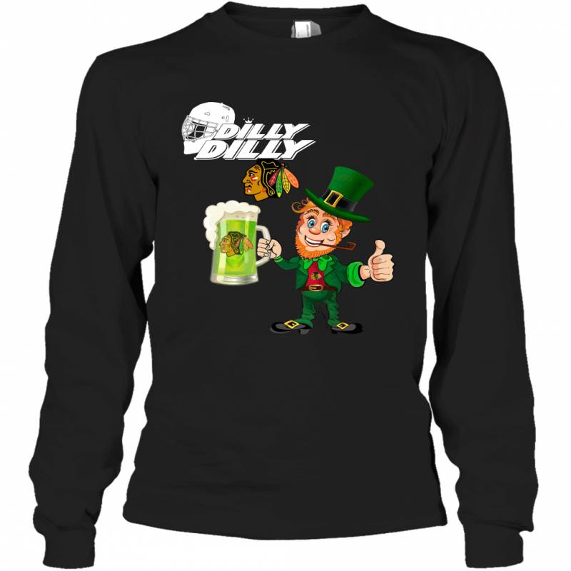 Chicago Blackhawks Dilly Dilly Saint Patrick Day Long Sleeve T-Shirt