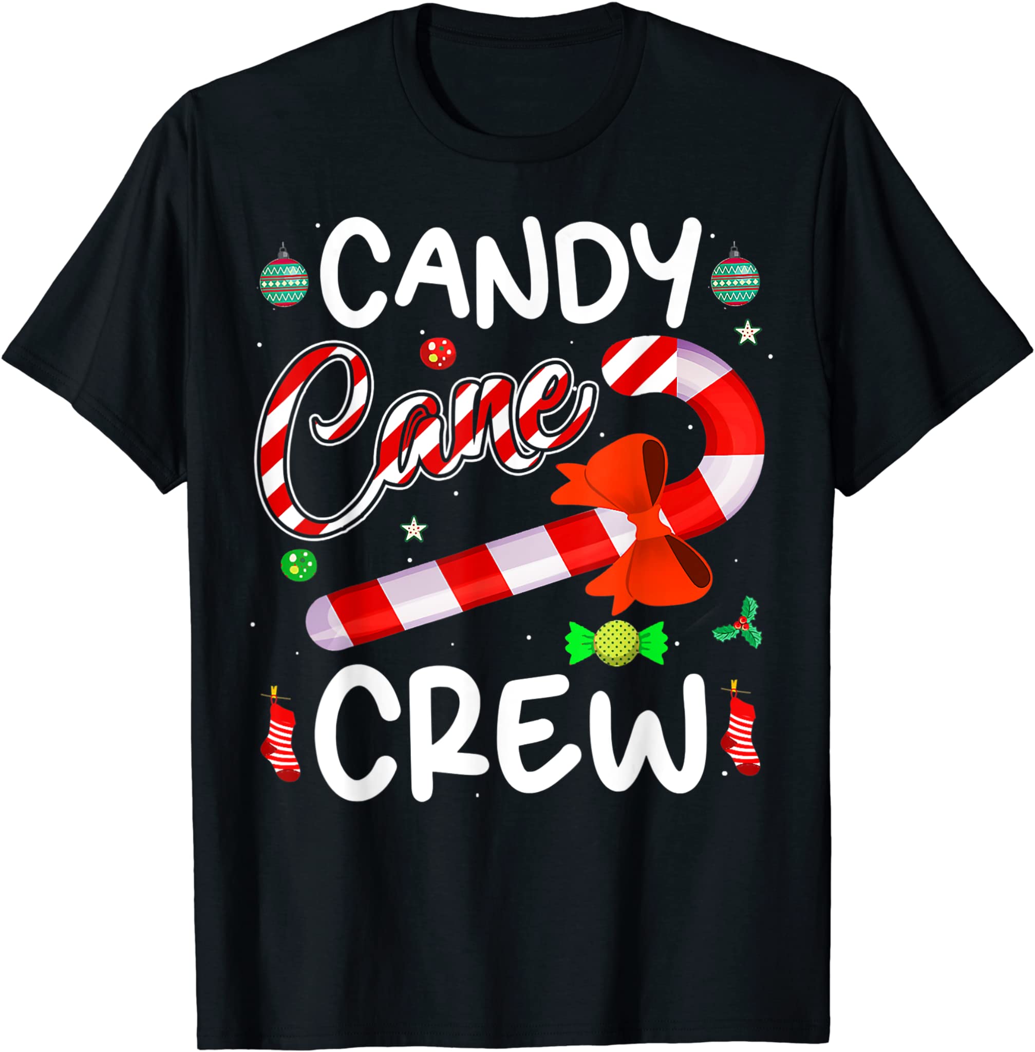 Candy Cane Crew Funny Christmas Candy Lover X-Mas T-Shirt