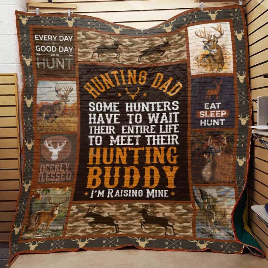 Wozoro Quilt Blanket Hunting Meet Their Hunting Buddy Twin Queen King Size