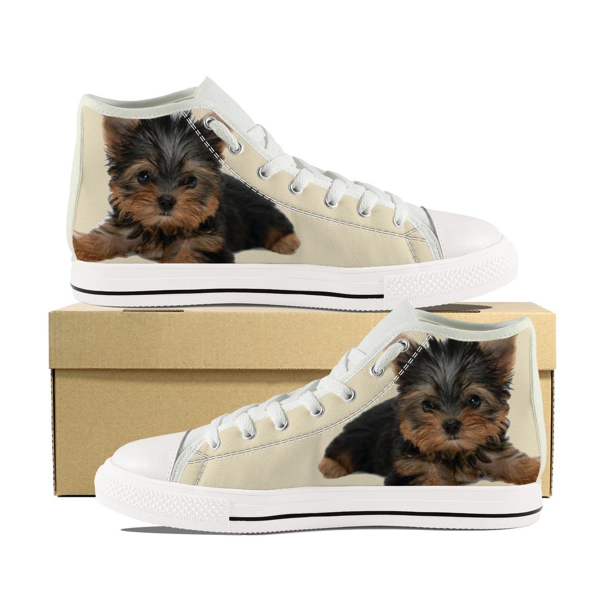 YORKIE PUPPY CANVAS SHOES