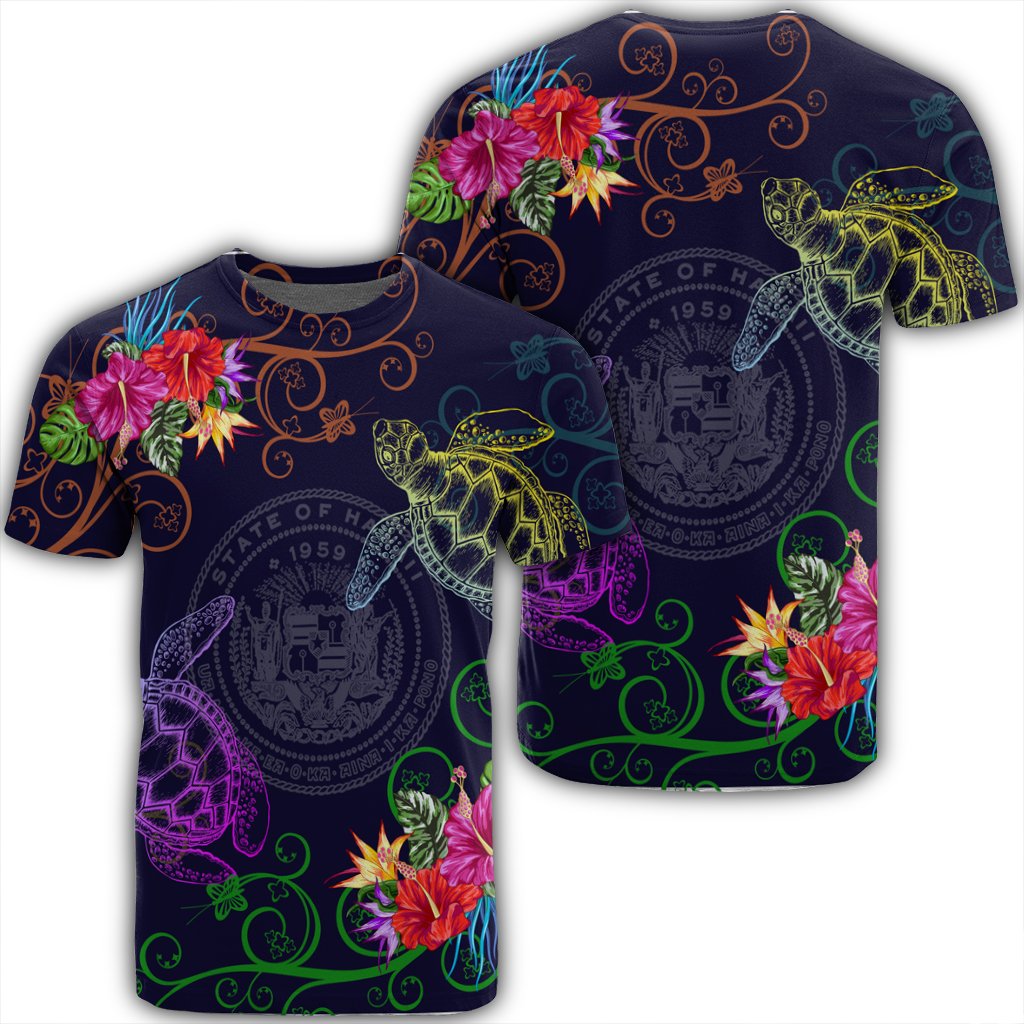 Hawaiian Turtle Hibiscus Day Style Ah Ha93254