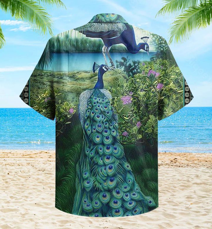 Peacock Lake Flowers Greenjpg Hawaii Shirt Ha37843