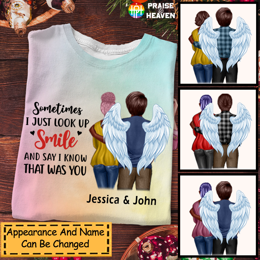 Memorial Gift For Couple Personalized Tie Dye Shirt Sweatshirt Hoodie Ap405