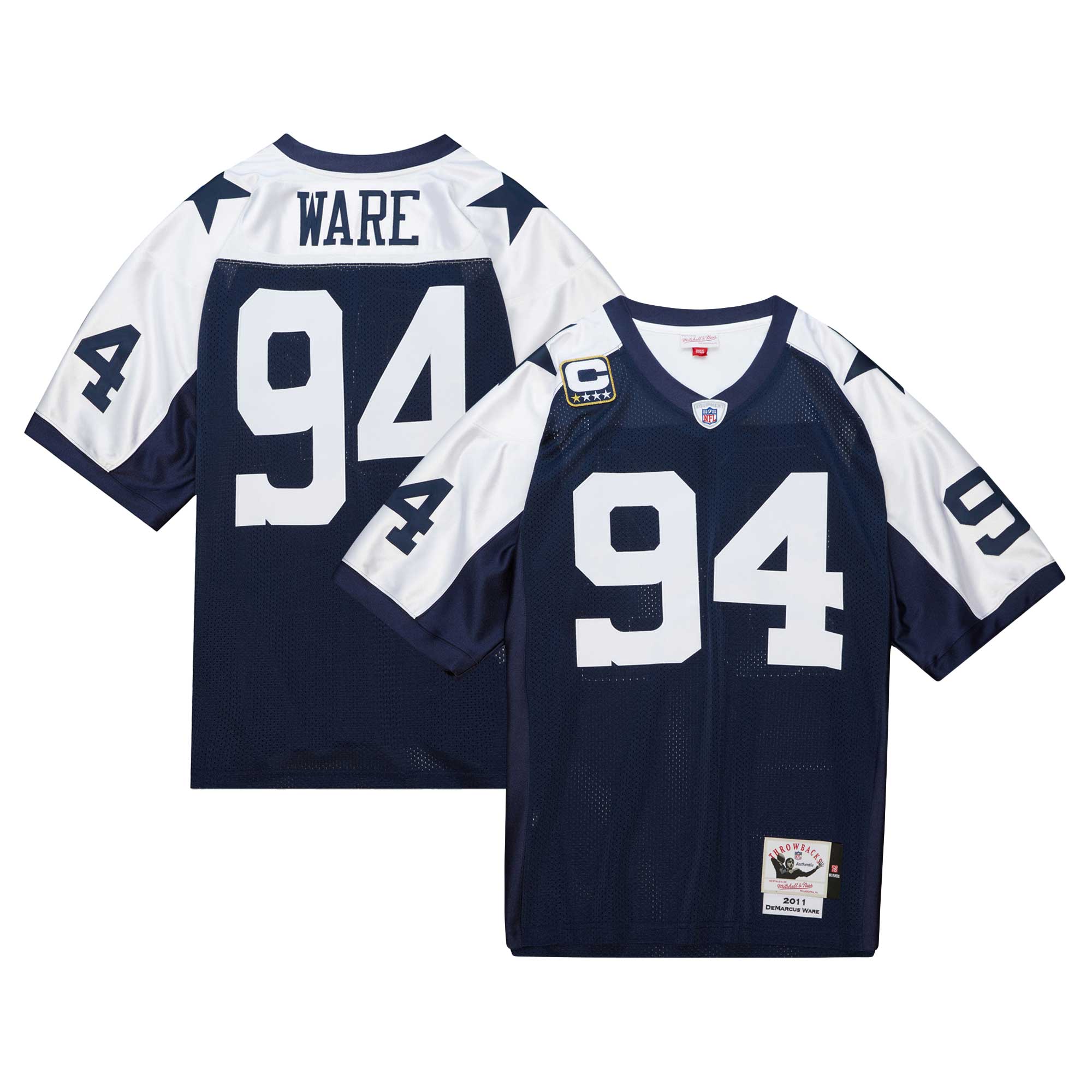 DeMarcus Ware Dallas Cowboys Mitchell & Ness 2011 Authentic Throwback Retired Player Jersey – Navy