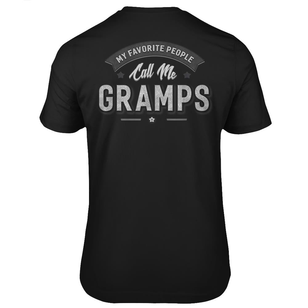 Graphic 365 My Favorite People Call Me Gramps Men Grandpa T Shirts Print On Back