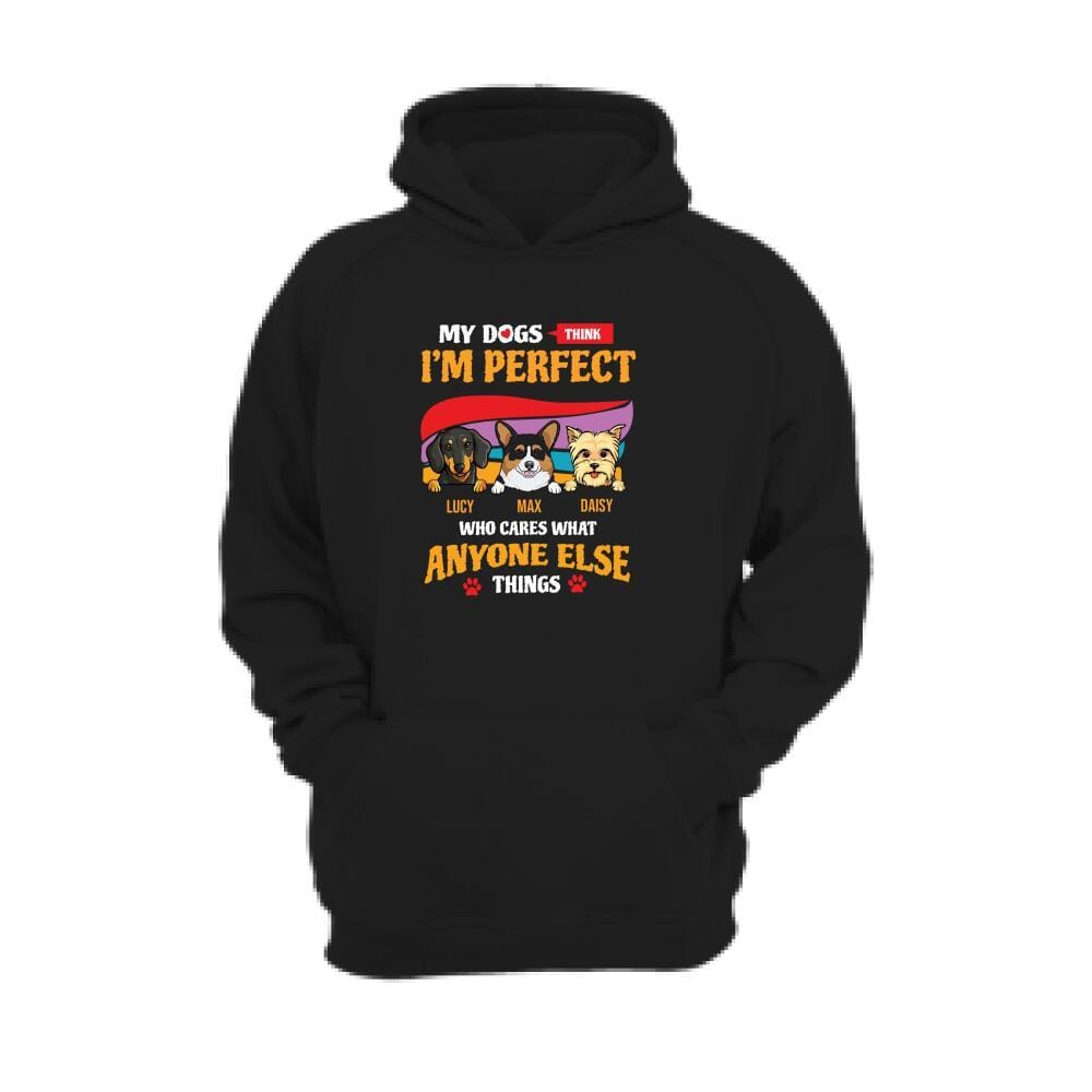 [CityBarks] [Hoodie] Personalized dogs – gifts for dog lovers – DOGs funny- Dogs Make Me Happy – my dogs im perfect who cares what anyone else thinks AAK173