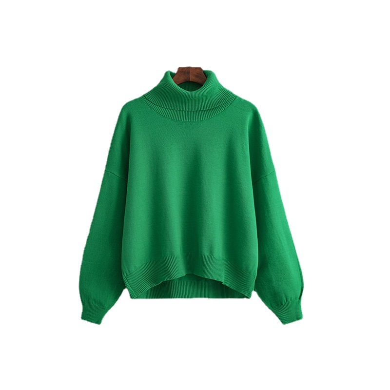 Turtleneck Sweater Women Pullovers Autumn Winter Thick Warm Pullovers Tops Oversized Casual Loose Knitted Jumper Female Pull alx