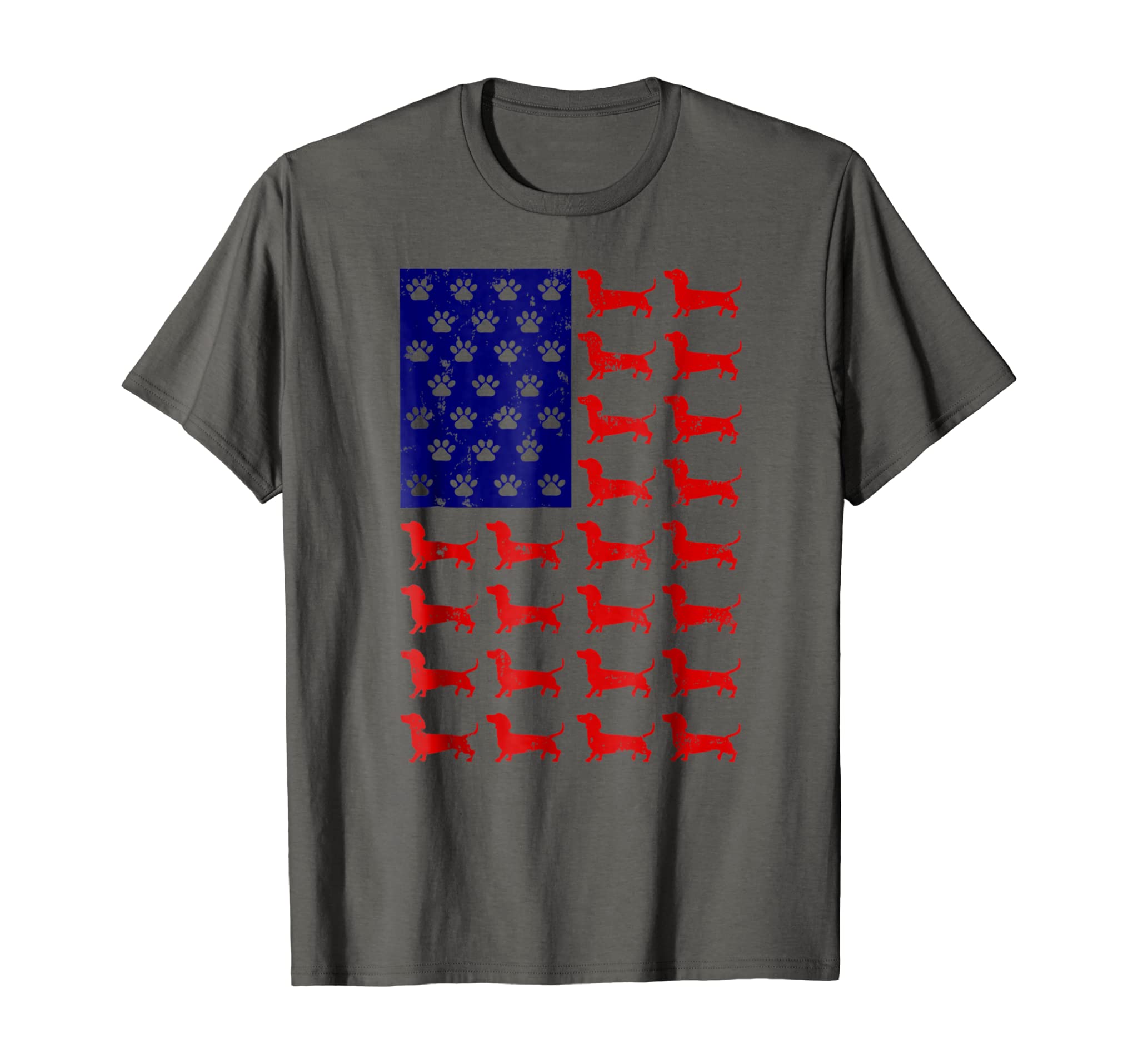 Dachshund T-Shirt – Cute American Flag 4th of July