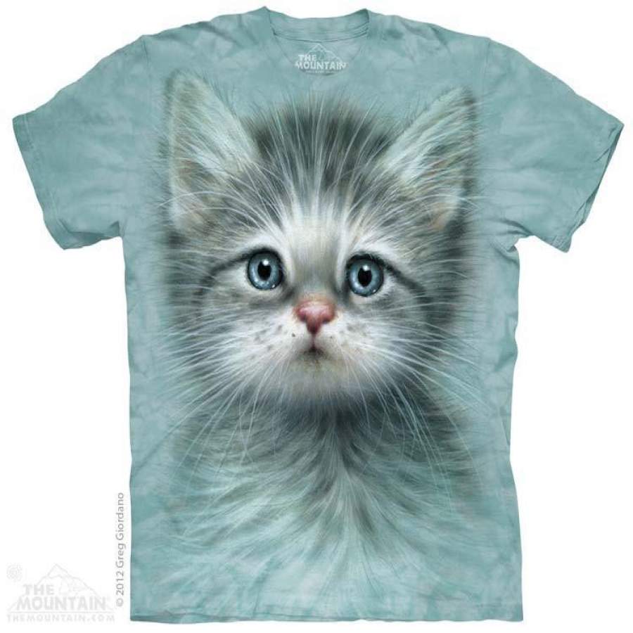 Blue Eyed Kitten Adult T-Shirt