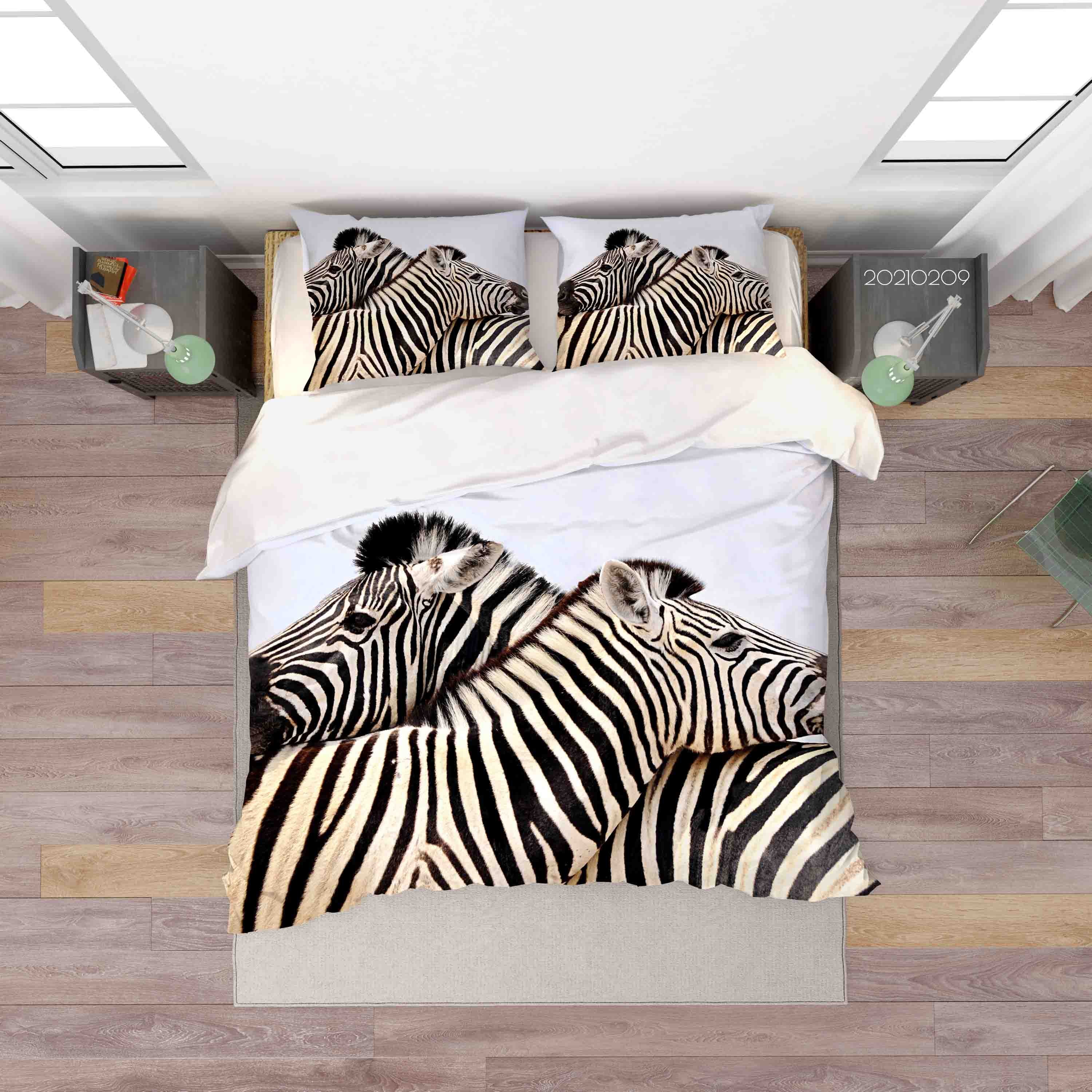 3D Wild Animal Zebra Quilt Cover Set Bedding Set Duvet Cover Pillowcases 221