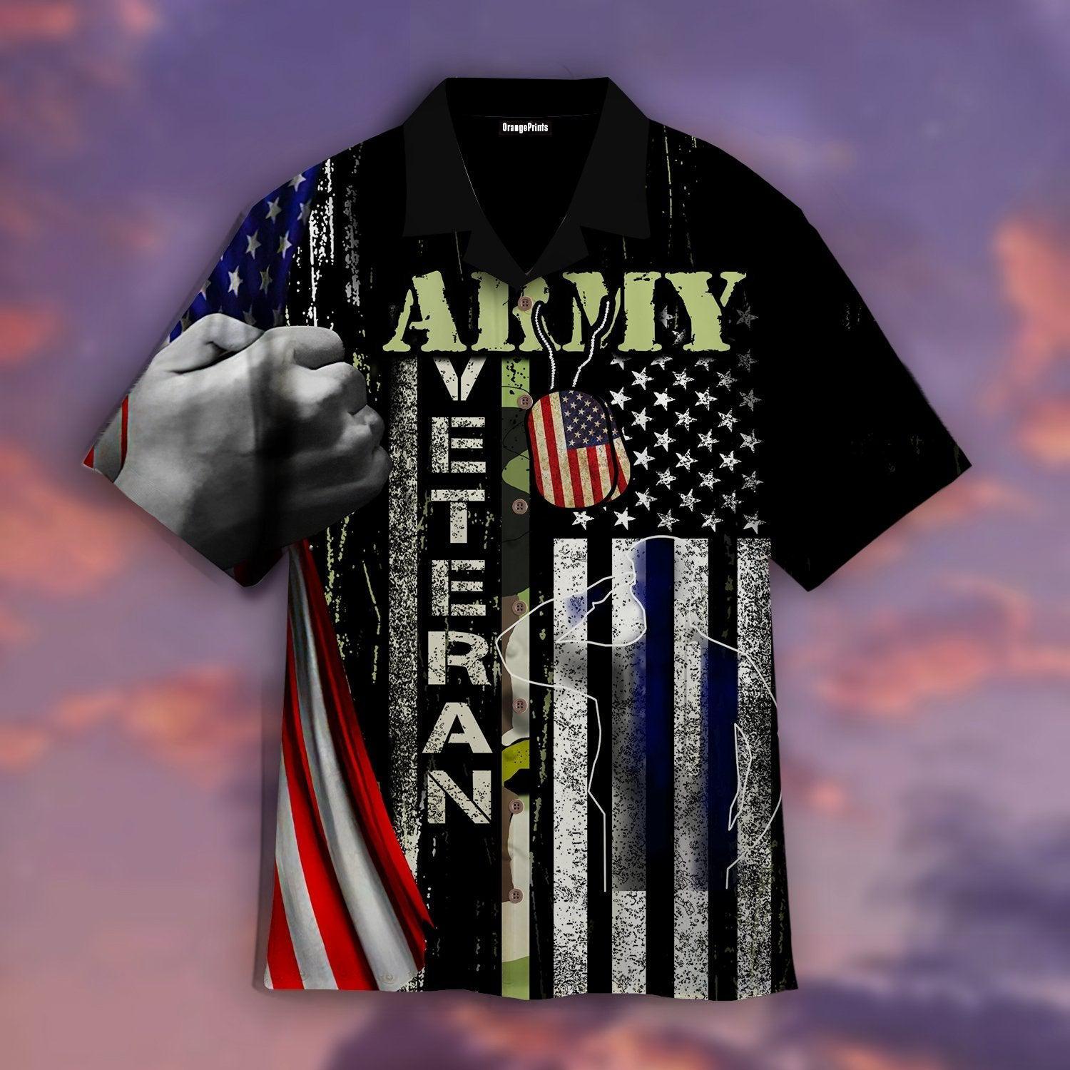 Products U.S Army Veteran Pride Full Printing Veteran American Hawaiian Shirt – For Men And Women