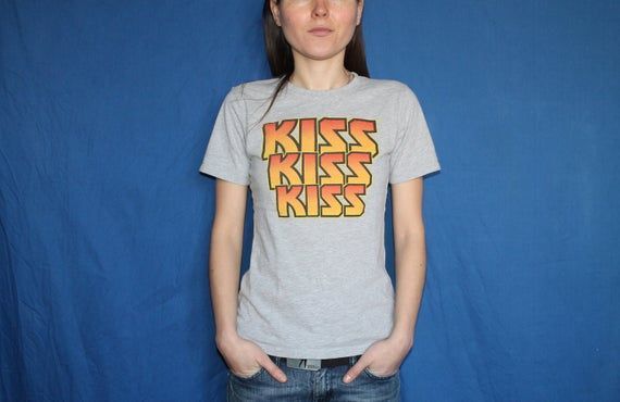 Kiss Kids Shirt American Rock Band Shirt Glam Rock Hard Rock Shock Rock Heavy Metal Music Kids Shirt Size 158 164 Cm Shirt