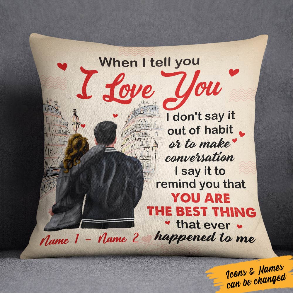 Personalized I Love You Couple Pillow Sb141 23O36 (Insert Included)