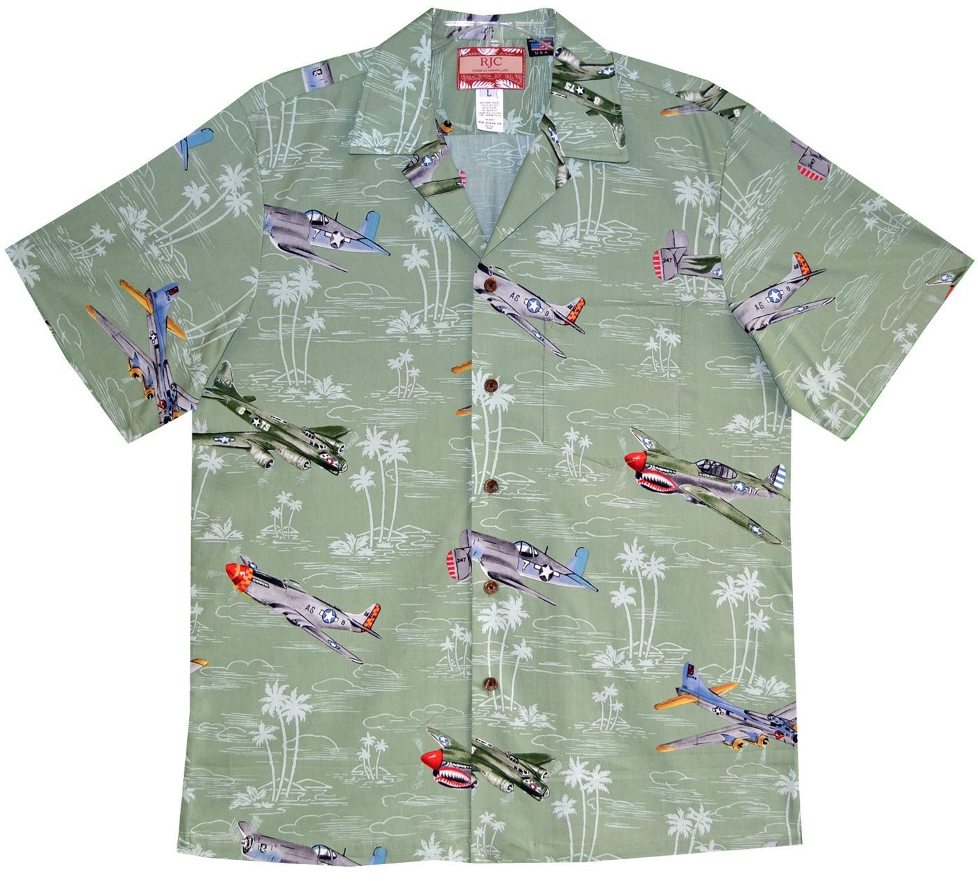 Usa Airplanes Men’S Aloha Hawaiian Shirt