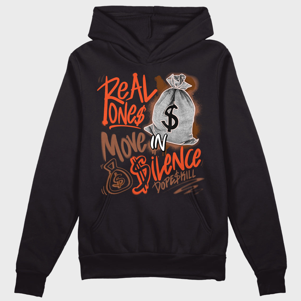 Jordan 3 “Desert Elephant” Dopeskill Hoodie Real Ones Move In Silence Graphic