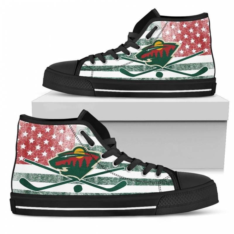 Flag Rugby Minnesota Wild High Top Shoes #500