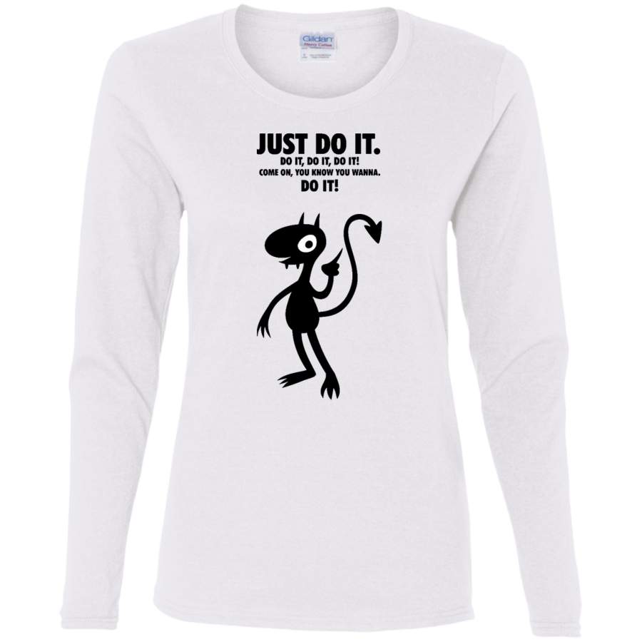 AGR Disenchantment Luci You Wanna DO IT Ladies’ Cotton LS T-Shirt