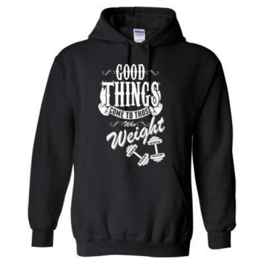 AGR Good Things Come To Those Who Weight – Heavy Blend™ Hooded Sweatshirt