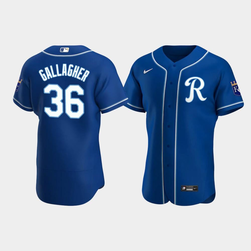 Cam Gallagher 36 Kansas City Royals Team Logo Royal Alternate Jersey