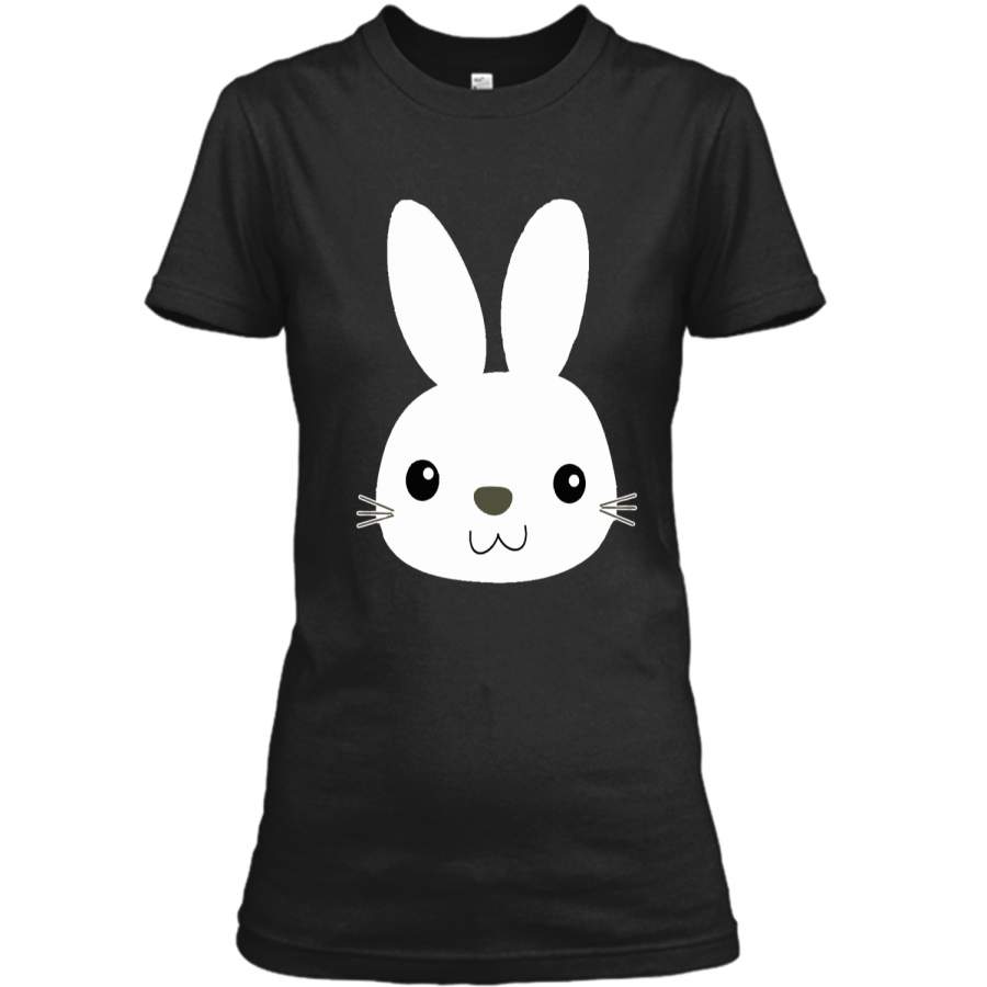 Easter Bunny Cute Face Funny Easter Pascha Holiday T-Shirt Ladies Custom