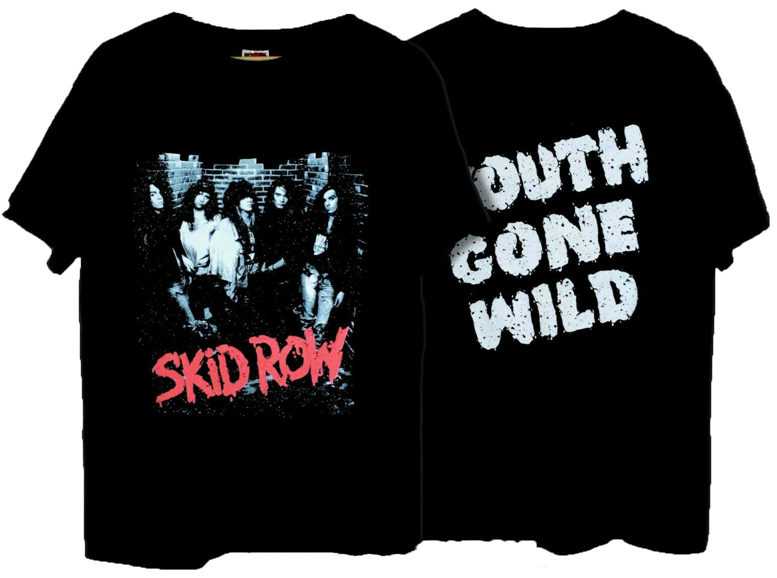 Vtg Skid Row Concert T Shirt Youth Gone Wild Muscle 80’s Cut Off Hair T-Shirt