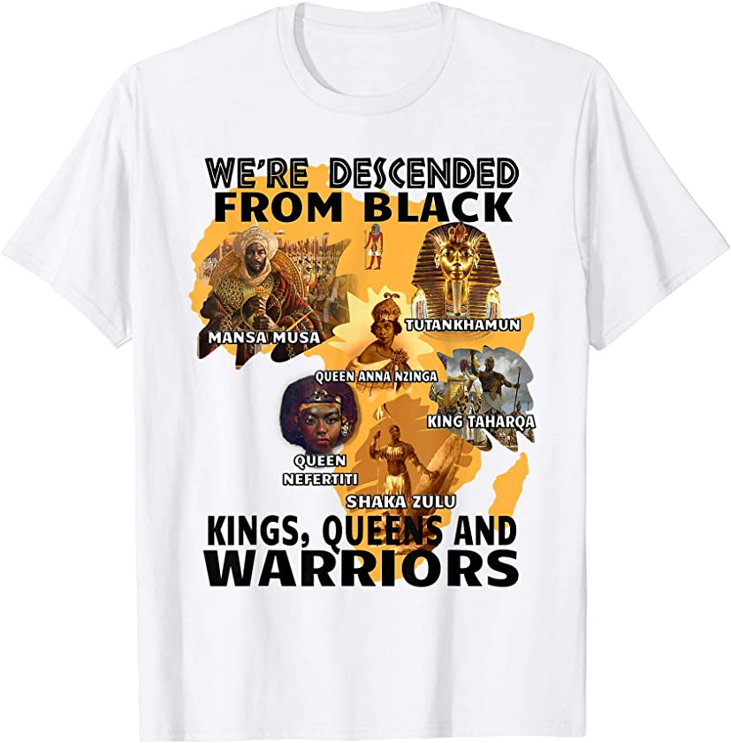 Black Royalty Black King Queens And Warriors Juneteenth T-Shirt