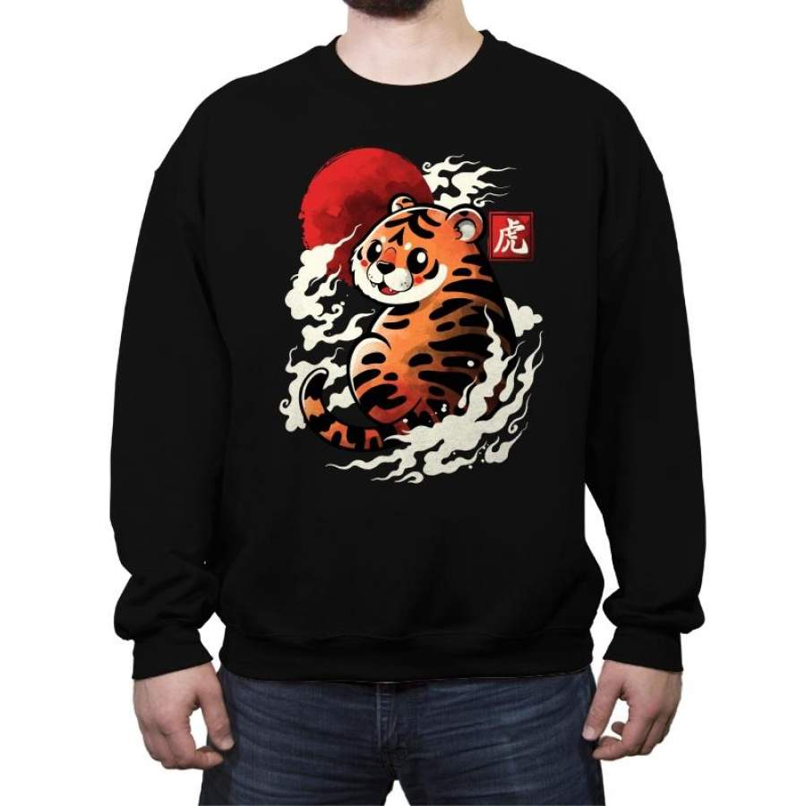 Tiger Red Sun – Crew Neck Sweatshirt