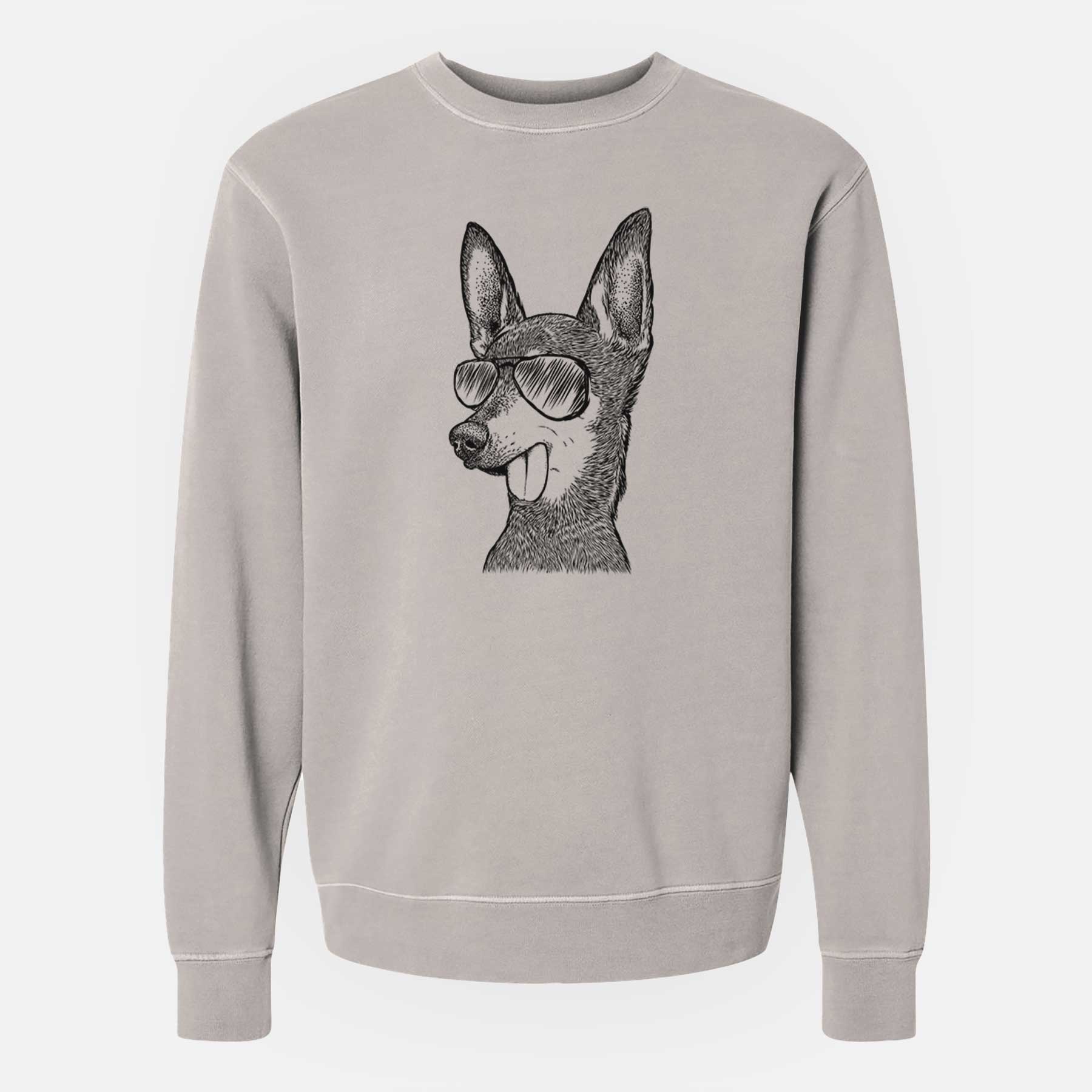 Aviator Aaron The Chihuahua – Unisex Pigment Dyed Crew Sweatshirt