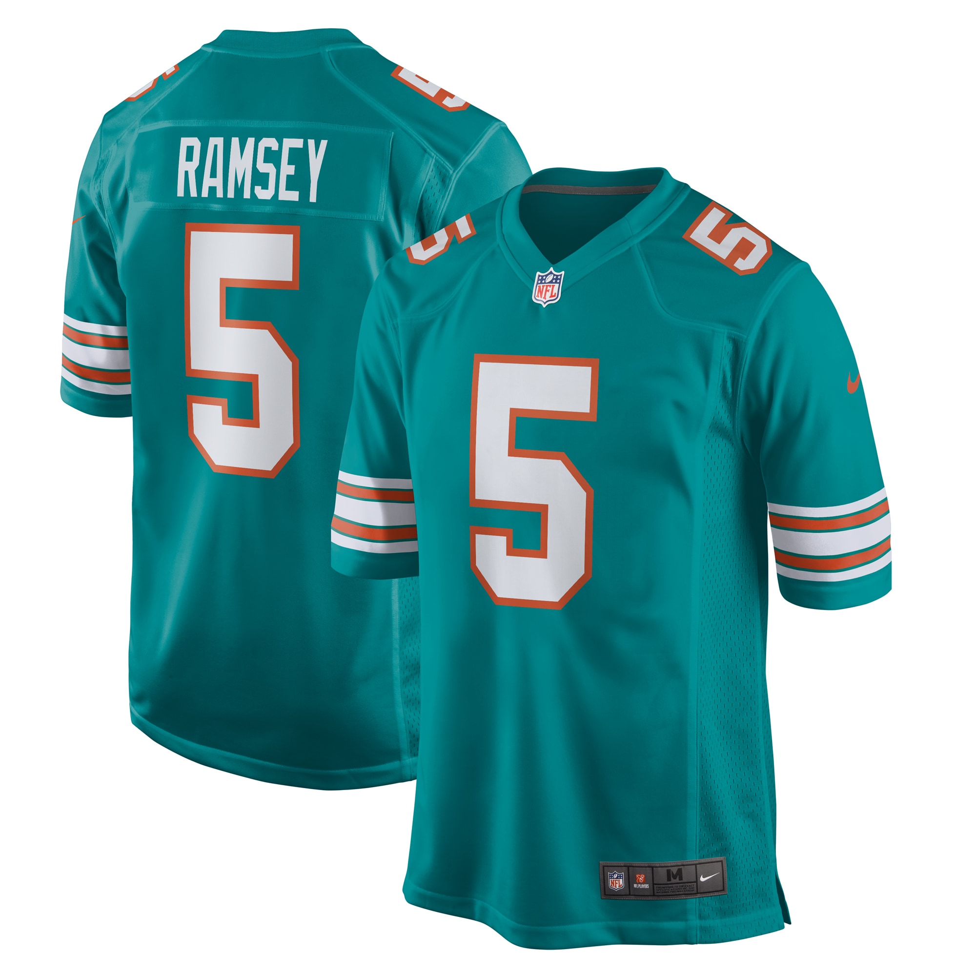 Men’s Miami Dolphins Jalen Ramsey Aqua Alternate Game Jersey