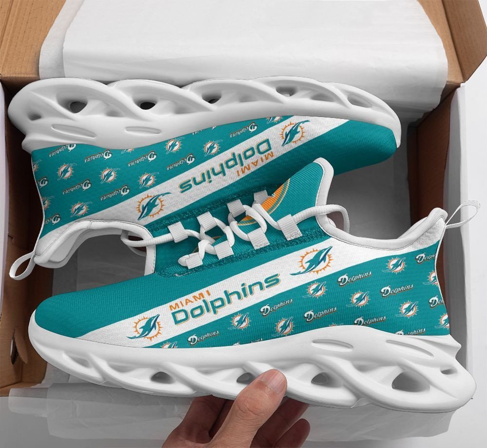 Miami Dolphins Yezy Running Sneakers Art 1878