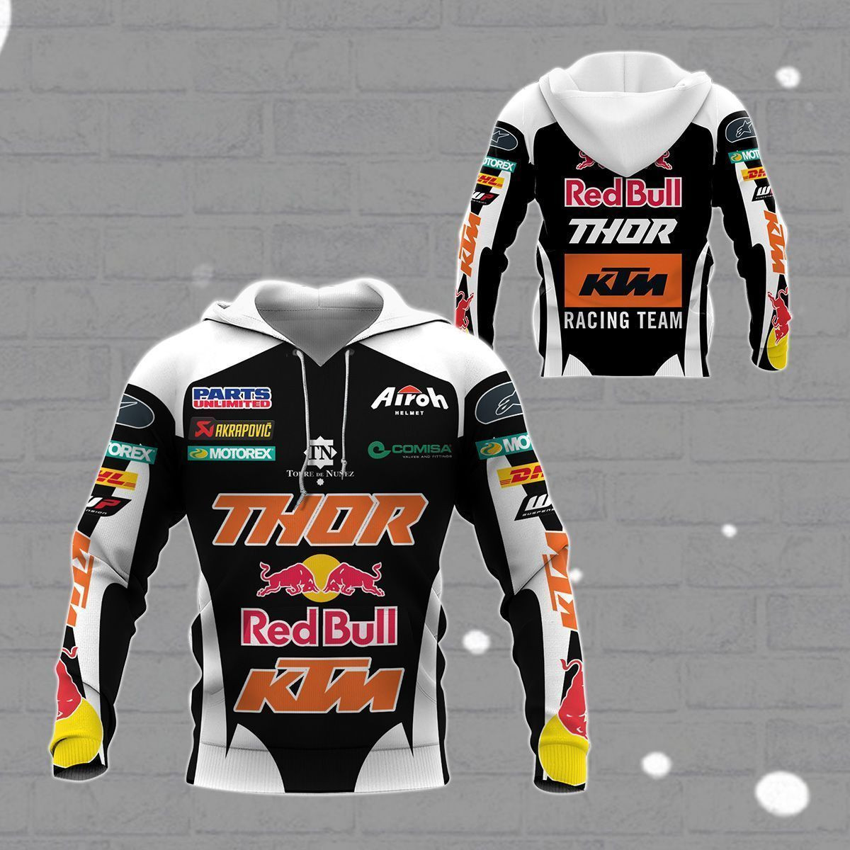 3D All Over Printed Ktm Racing  Shirts Ver7 (White)