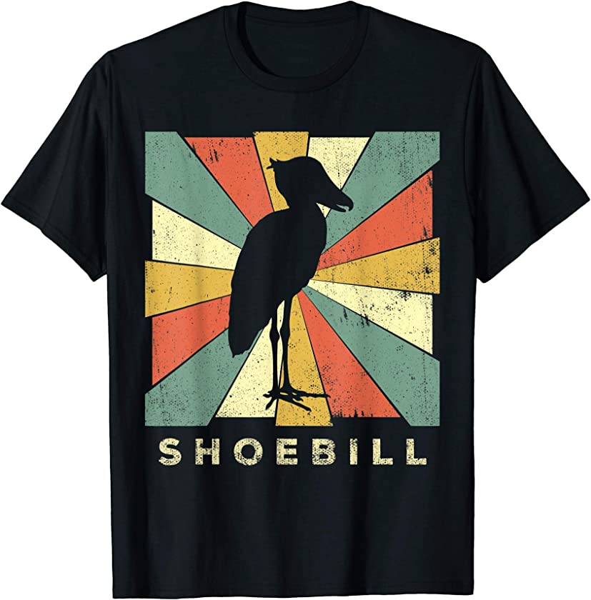 Vintage Shoebill Bird Lover Retro Style Animal T-Shirt