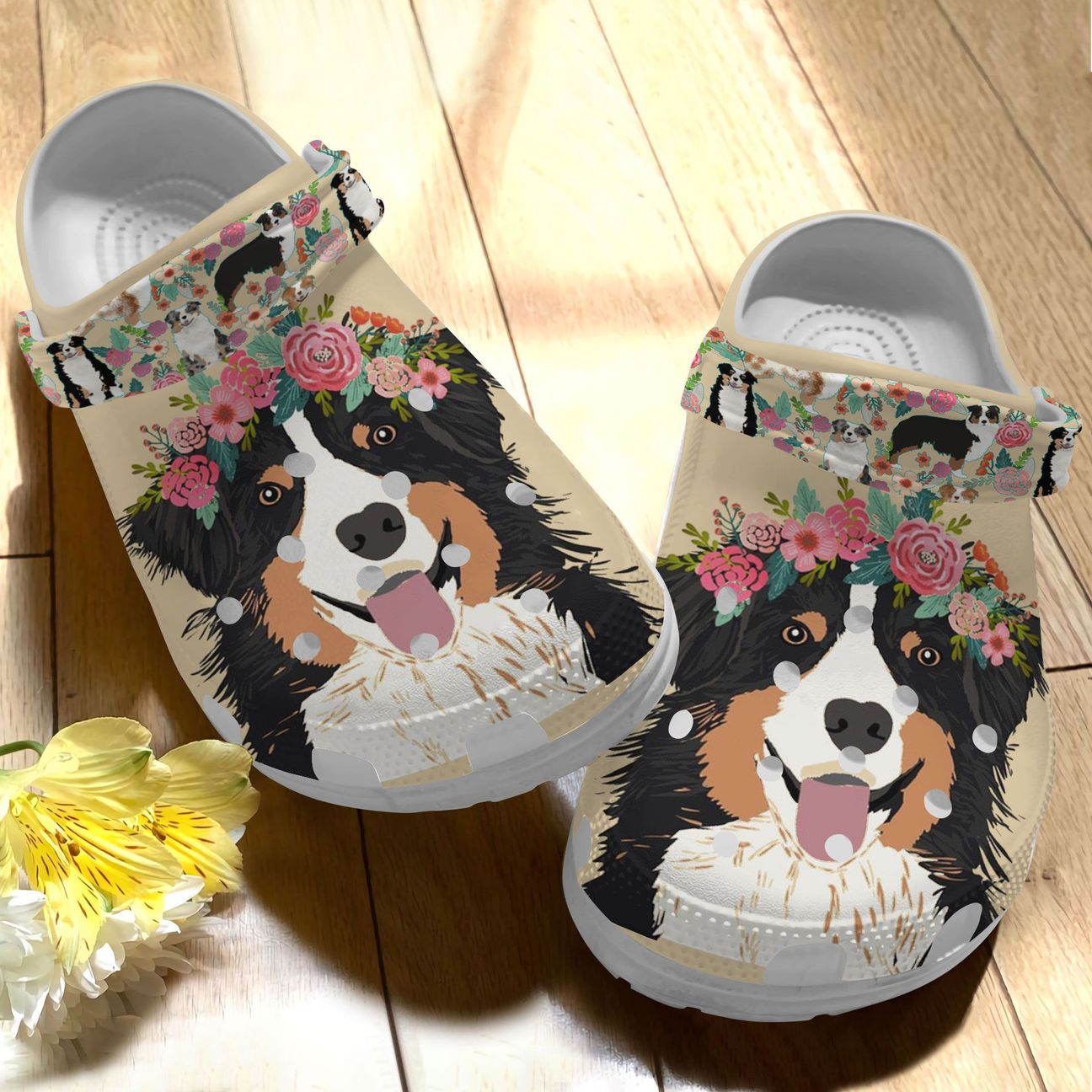 Australian Shepherd Personalize Clog, Custom Name, Text, Fashion Style For Women, Men, Kid, Print 3D Portrait