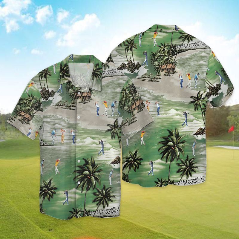 Golf Sports For Men And Women Graphic Print Short Sleeve Hawaii Casual Shirt Ha98628