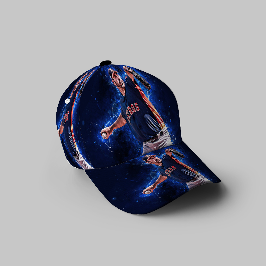 Houston Astros Justin Verlander 3D Printing Baseball Cap Classic Hat