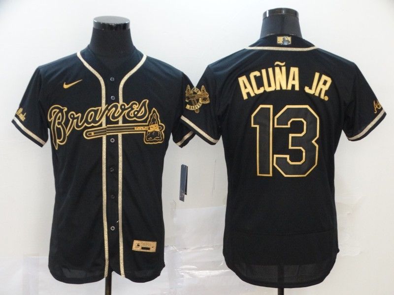 Atlanta Braves Ronald Acuna Jr #13 2020 MLB Black Jersey