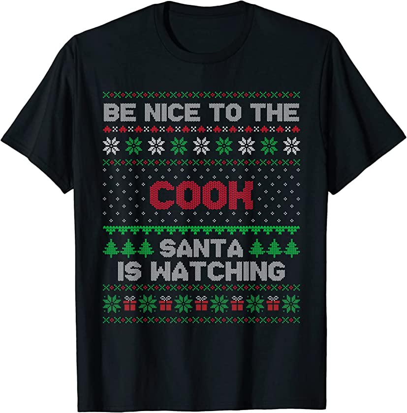 Xmas Gift For Cook Cook Ugly Christmas Sweater T-Shirt