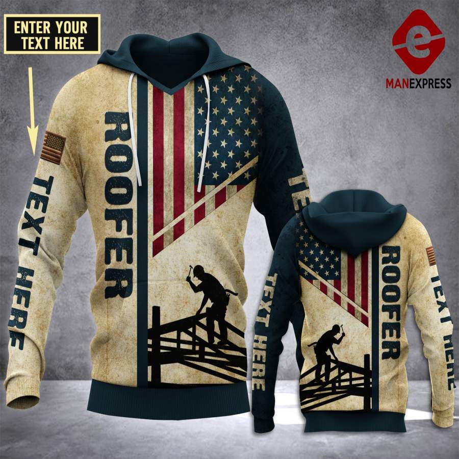 VH CUSTOMIZE ROOFER USA 2712 3D PRINT HOODIE