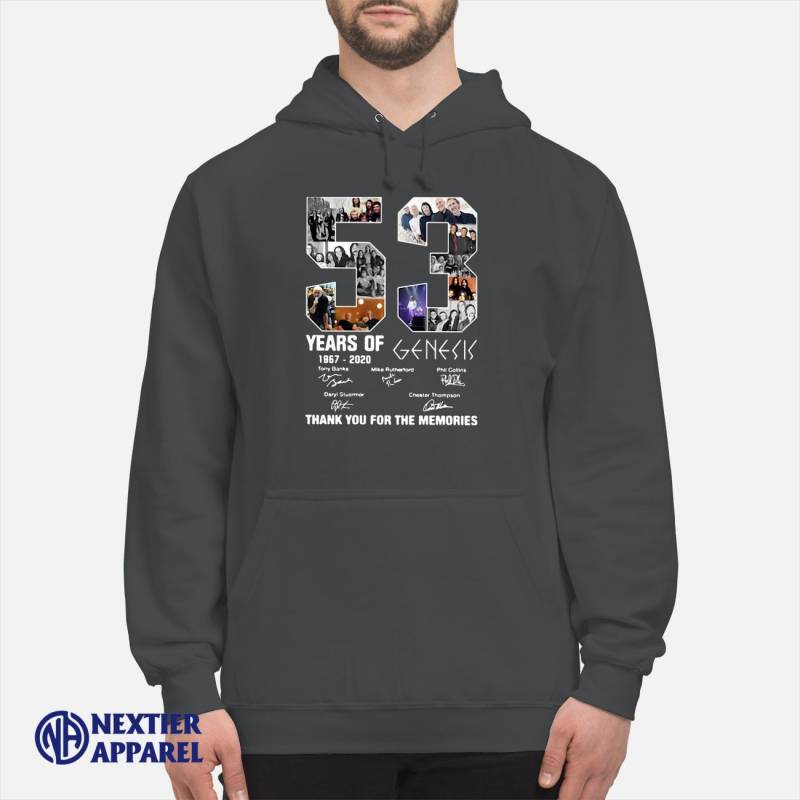 53 Years Of 1967 2020 Genesis Thank You For The Memories Shirt Unisex Hoodie