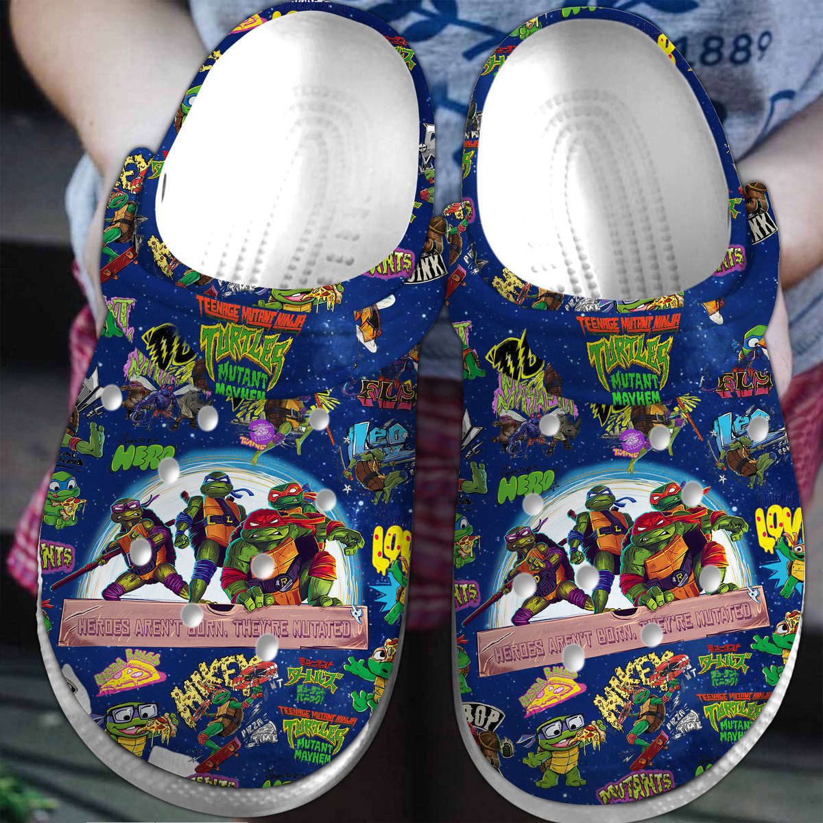 Teenage Mutant Ninja Turtles Movie Crocs Crocband Clogs Shoes Comfortable For Men Women and Kids 12