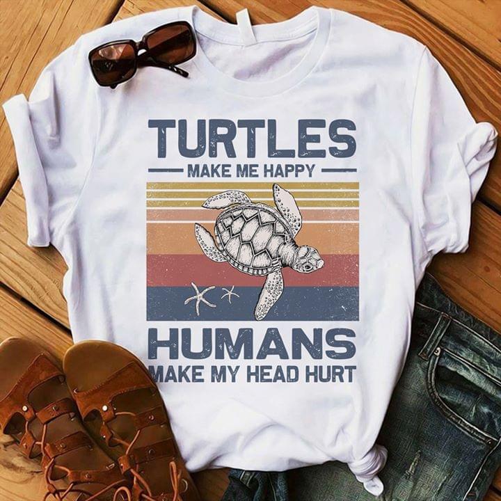 Turtles Make Me Happy Humans Make My Head Hurt Standard Men T-shirt