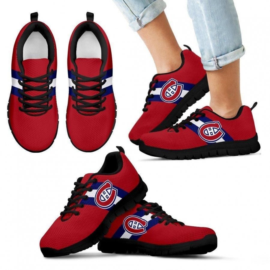 Three Colors Vertical Montreal Canadiens Sneakers #836