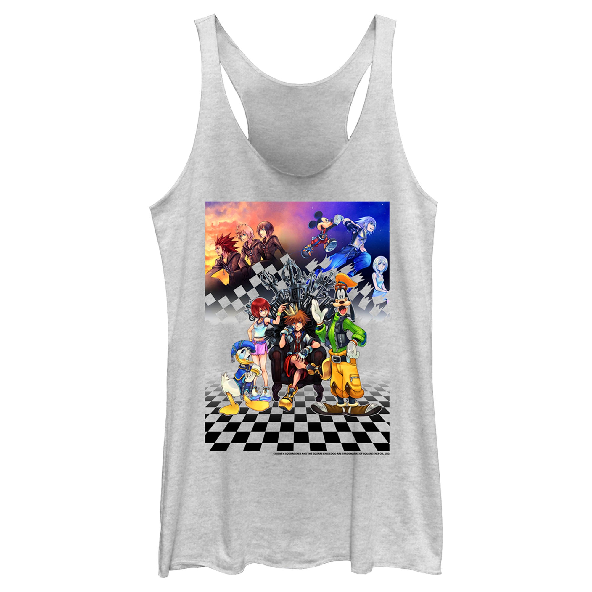 Women’S Kingdom Hearts 1.5 Box Art Racerback Tank Top