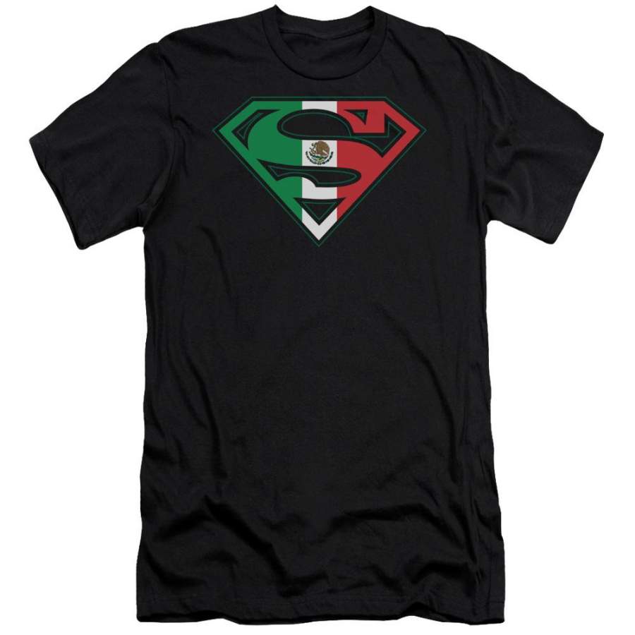 Superman Mexican Flag Shield Men’s Slim Fit T-Shirt