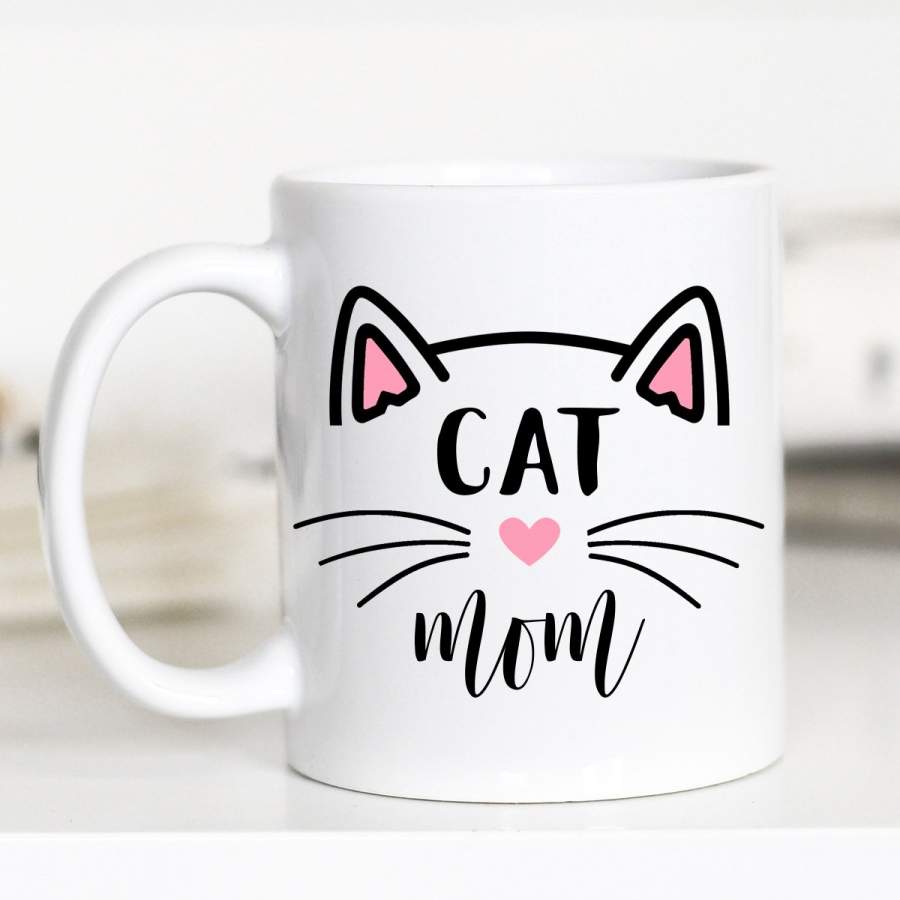 Cat Mom Mug, Gifts for Cat Lovers, Cat Mom Gifts, CM